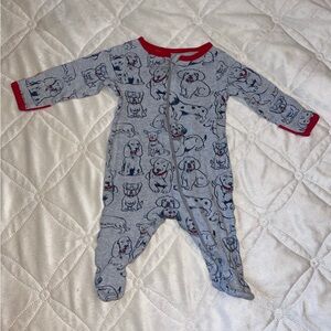 Baby Boy Dog Print Footie